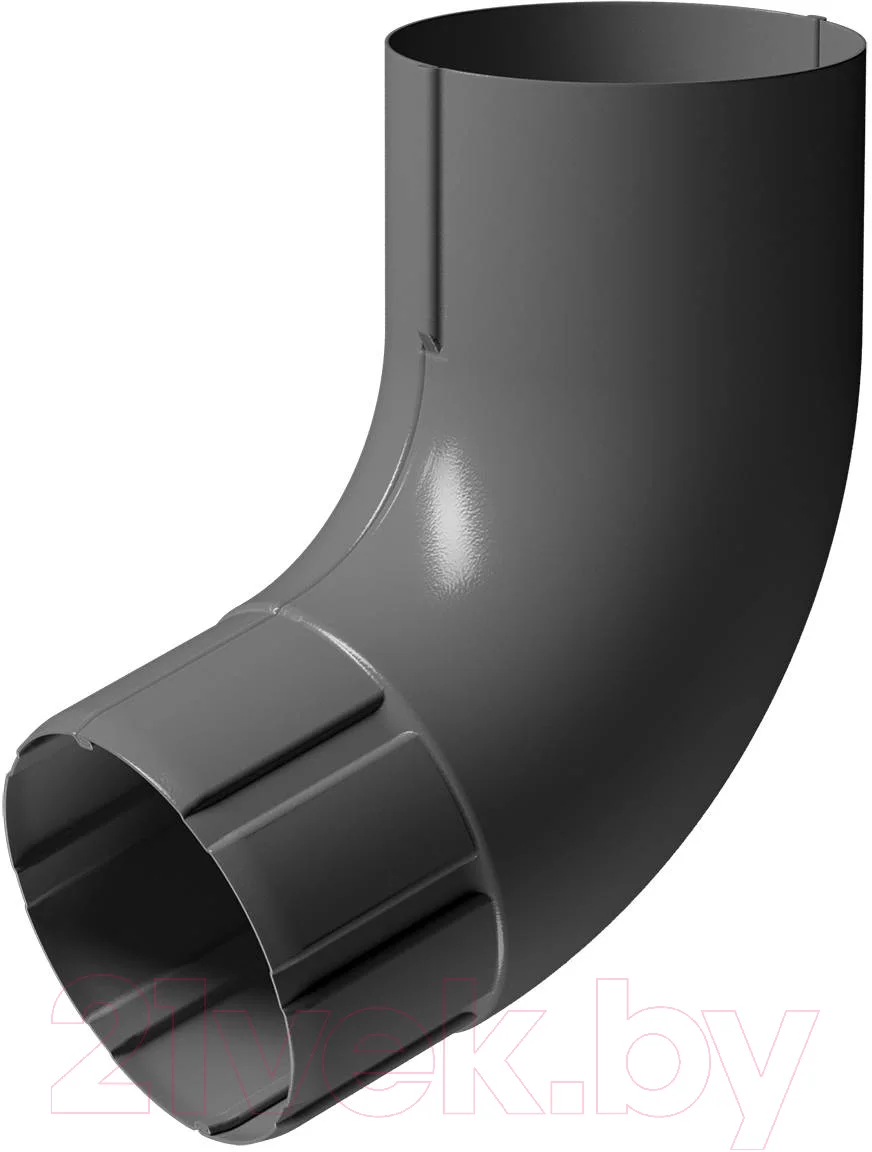 Колено трубы водосточной Docke Stal Premium 72 градуса D90 PVPB-1086 (графит 7024)