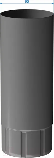 Труба водосточная Docke Stal Premium D90 PVTK-1086 (1м, графит 7024) — фото 6