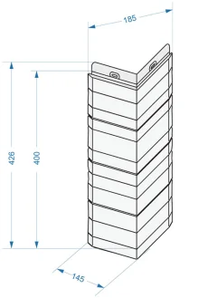 Угол для фасадной панели Docke Standard Алтай (графит) — фото 2