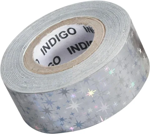 Обмотка для гимнастического снаряда Indigo Sport Stars / IN389 (серебристый)