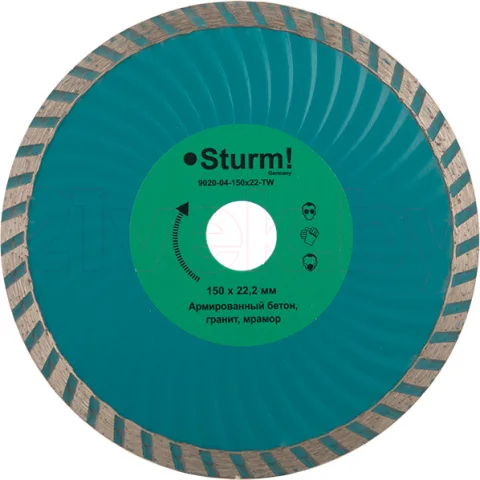Отрезной диск алмазный Sturm! 9020-04-150x22-TW