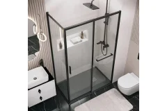 Душевая стенка Grossman Style 90x195 / 200.K33.05.90.21.00 (черный матовый, стекло прозрачное) — фото 4
