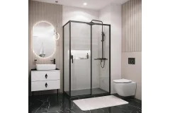 Душевая стенка Grossman Style 90x195 / 200.K33.05.90.21.00 (черный матовый, стекло прозрачное) — фото 6
