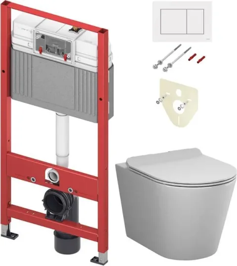 Унитаз подвесной с инсталляцией AM.PM Sunny Flashclean C85C1701SC + TECE Kit 9400413
