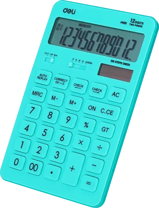 Калькулятор Deli Touch / EM01531 (голубой)