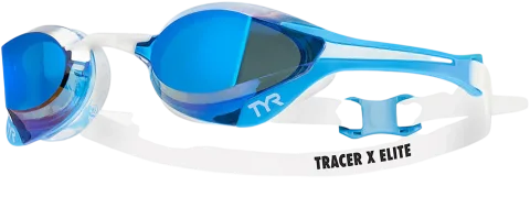 Очки для плавания TYR Tracer-X Elite Racing Mirrored / 462 LGTRXELM (синий/белый)