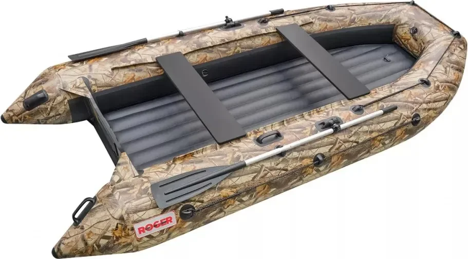 Надувная лодка Roger Boat Trofey 2900 (без киля, камуфляж лес/черный комби)