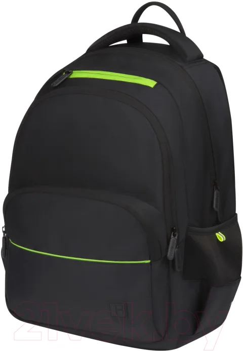 Школьный рюкзак Berlingo U3 / RU-U3-1060 (черный/зеленый)