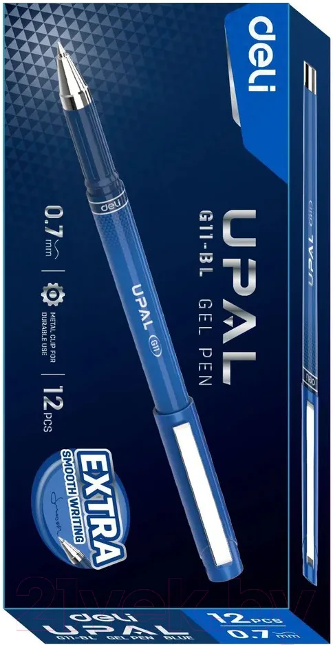 Набор гелевых ручек Deli Upal EG11-BL-P (12шт, синий)