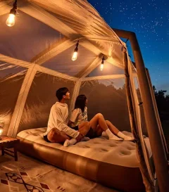 Палатка Naturehike Village 8.5 AIR / CNK2300ZP019-BR (белый/коричневый) — фото 7