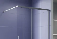 Душевая стенка Aquatek Walk in с держателем 120x200 / AAQ.WISL.120.1GM (оружейная сталь/прозрачное стекло) — фото 4