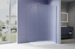 Душевая стенка Aquatek Walk in с держателем 140x200 / AQ.WI.140.2CH (хром/прозрачное рифленое стекло) — фото 10