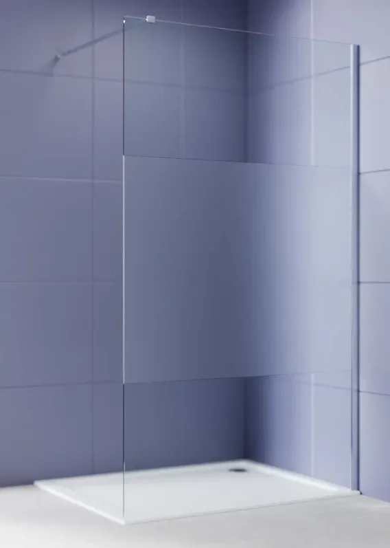 Душевая стенка Aquatek Walk in с держателем 140x200 / AQ.WI.140.3CH (хром/прозрачное стекло)