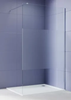 Душевая стенка Aquatek Walk in с держателем 140x200 / AQ.WI.140.3CH (хром/прозрачное стекло) — фото 1