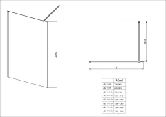 Душевая стенка Aquatek Walk in с держателем 140x200 / AQ.WI.140.3CH (хром/прозрачное стекло) — фото 6
