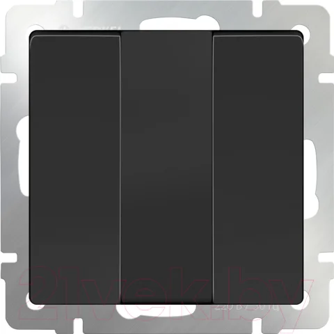 Выключатель Werkel WL08-SW-3G / a033753 (черный матовый)