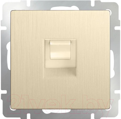 Розетка Werkel WL10-RJ-45 / a035627 (шампань рифленый)