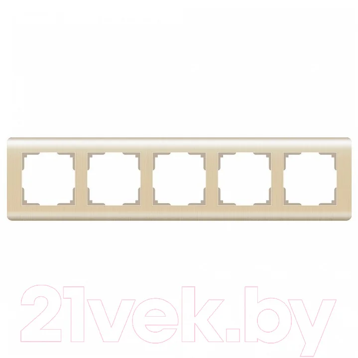 Рамка для выключателей и розеток Werkel WL12-Frame-05 / а034615 (шампань)