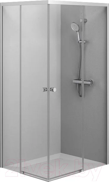 Душевой уголок AM.PM X-Joy Square Slide 120x90 / W94G-403-12090-MТ (матовый хром/прозрачное стекло)