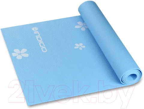 Коврик для йоги и фитнеса Indigo Sport YG03P (голубой)
