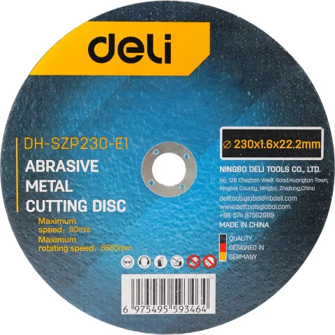 Отрезной диск Deli YS EDH-SZP230-E1 по металлу (230x1.6x22.2мм)