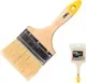 Кисть малярная Deli Плоская YS EDL509124 (4"-100мм, деревянная рукоятка, натуральная щетина) — фото 8