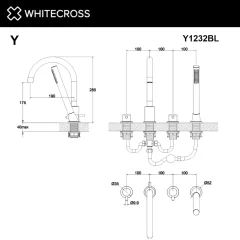 Смеситель Whitecross Y Y1232GM (оружейная сталь) — фото 3