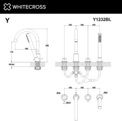 Смеситель Whitecross Y Y1232GM (оружейная сталь) — фото 9