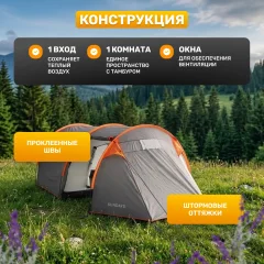 Палатка Sundays ZC-TT015 (темно-серый/оранжевый) — фото 3