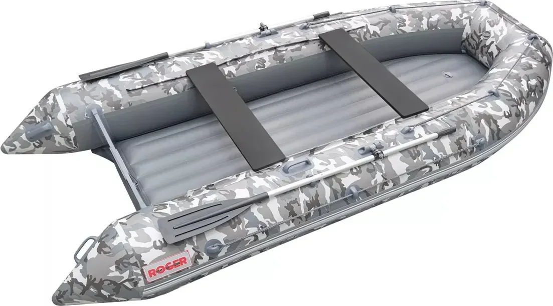 Надувная лодка Roger Boat Zefir 3100 LT (малокилевой, серый камуфляж/графит комби)