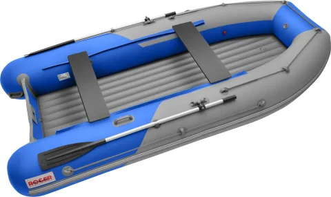 Надувная лодка Roger Boat Zefir 3300 (малокилевой, серый/синий комби)