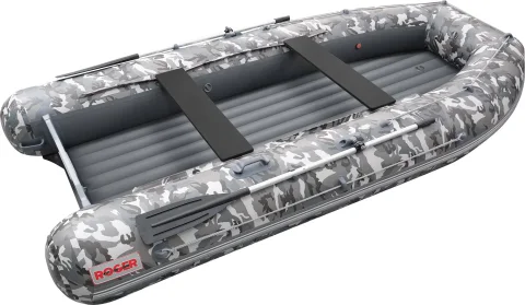 Надувная лодка Roger Boat Zefir 3300 (малокилевой, серый камуфляж/графит комби)
