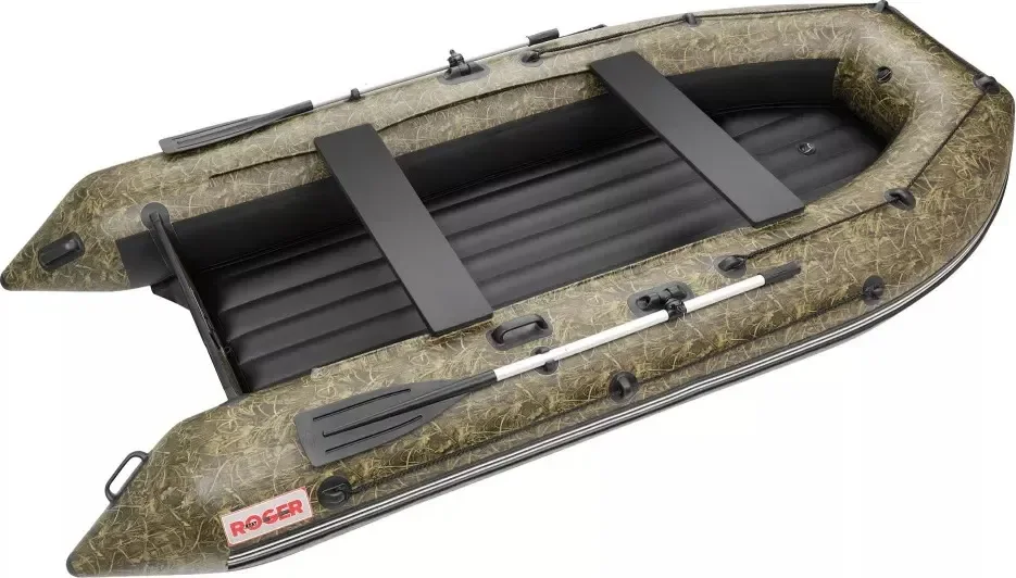 Надувная лодка Roger Boat Zefir 3300 LT (малокилевой, камуфляж камыш/черный комби)