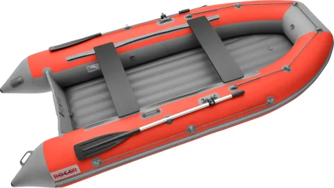 Надувная лодка Roger Boat Zefir 3500 LT (малокилевой, красный/серый комби)