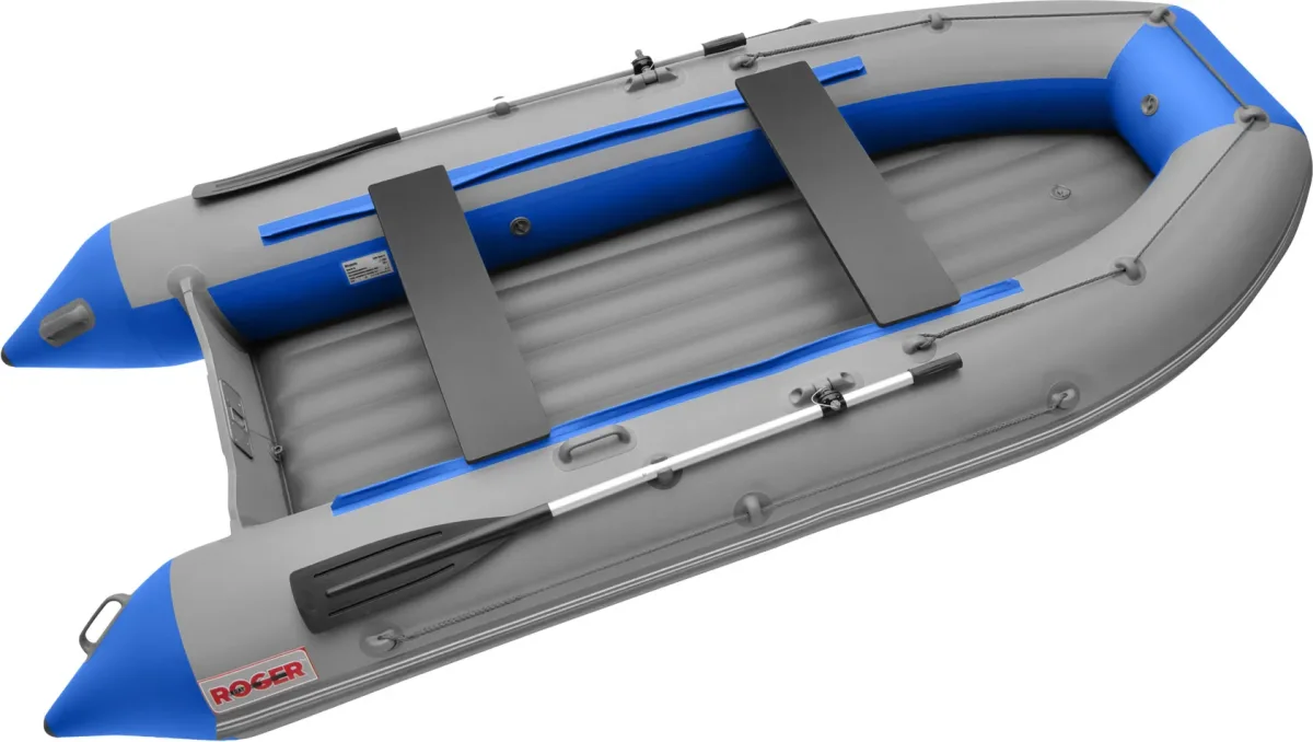 Надувная лодка Roger Boat Zefir 3500 LT (малокилевой, серый/синий комби)