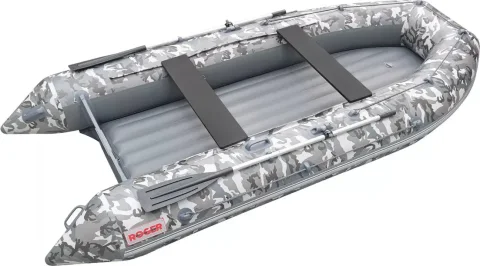 Надувная лодка Roger Boat Zefir 3500 LT (малокилевой, серый камуфляж/графит комби)