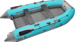 Надувная лодка Roger Boat Zefir 3700 (большой киль, бирюзовый/серый комби) — фото 1