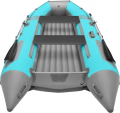 Надувная лодка Roger Boat Zefir 3700 (большой киль, бирюзовый/серый комби) — фото 4