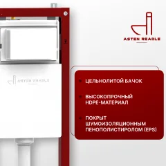 Инсталляция с унитазом подвесным Asten Readle Zentralmodul AR0601-205W — фото 4
