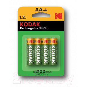 Аккумулятор Kodak HR6-4BL 2100mAh Ni-MH Pre-Charged (KAARPC-4BL)