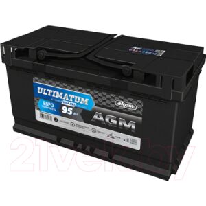 Автомобильный аккумулятор AKOM Ultimatum AGM Евро / 6СТ-95VRLA