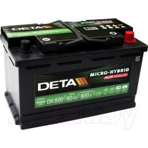 Автомобильный аккумулятор Deta Micro-Hybrid AGM DK800