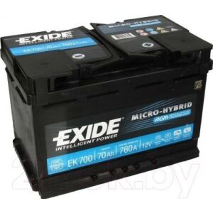 Автомобильный аккумулятор Exide Hybrid AGM EK700