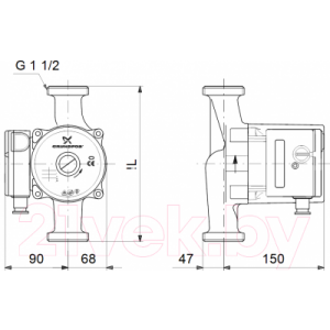 Циркуляционный насос Grundfos UPS 25-100 180