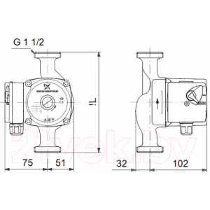Циркуляционный насос Grundfos UPS 25-40 N 180