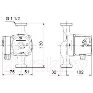 Циркуляционный насос Grundfos UPS 25-60 130