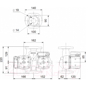 Циркуляционный насос Grundfos UPSD 32-80 F 220