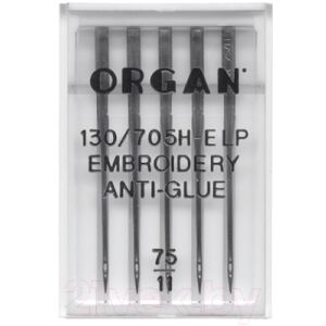 Иглы для швейной машины Organ Anti-Glue 5/75