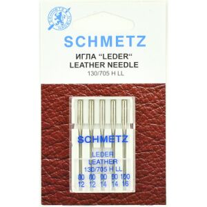 Иглы для швейной машины Schmetz 130/705Н кожа №80-100