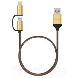 Кабель Maxvi MC-12ML MicroUSB-Lightning